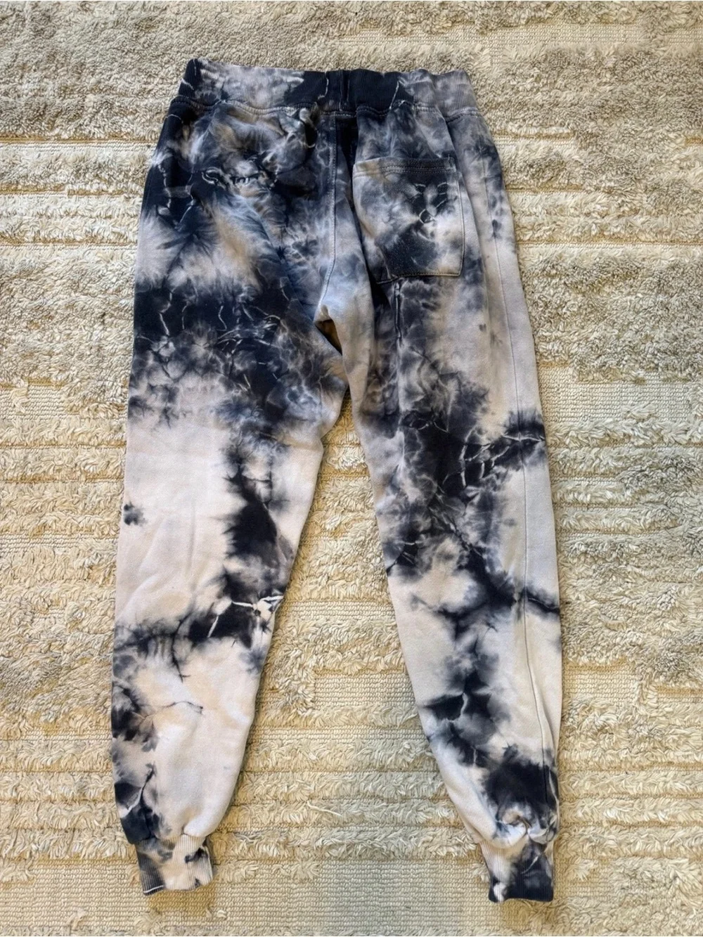 Fashion Nova Men’s Small Black Gray Tie Dye Jogger Sweatpants
